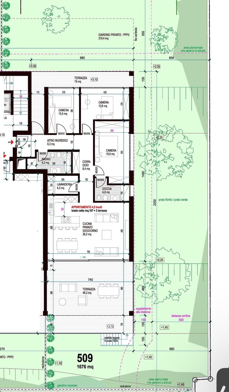 3763 ULTIMO - APPARTAMENTO CON GIARDINO 4.5 LOCALI IN ZONA TRANQUILLA (9)