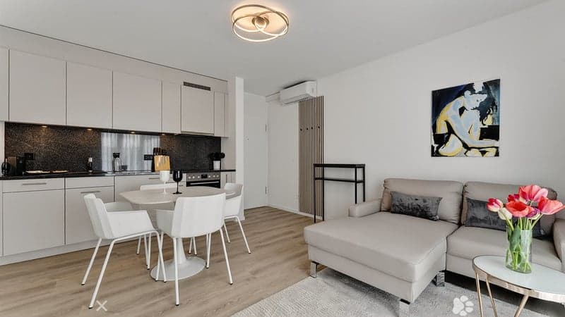 Moderne möblierte 2-Zimmer-Wohnung mit Service und Balkon in Biel (2)