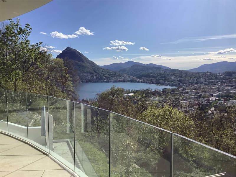 Lugano Albonago, moderna villa con piscina e vista lago (3)