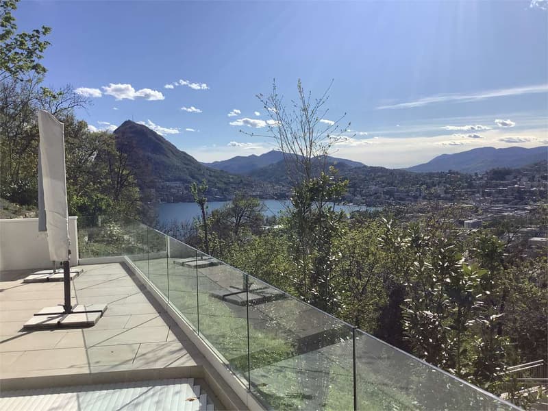 Lugano Albonago, moderna villa con piscina e vista lago (5)