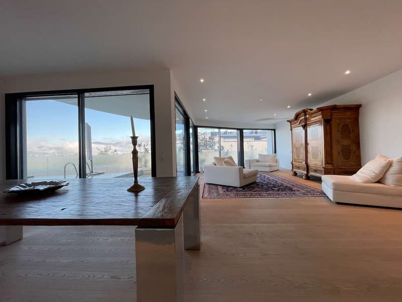 Lugano Albonago, moderna villa con piscina e vista lago (8)