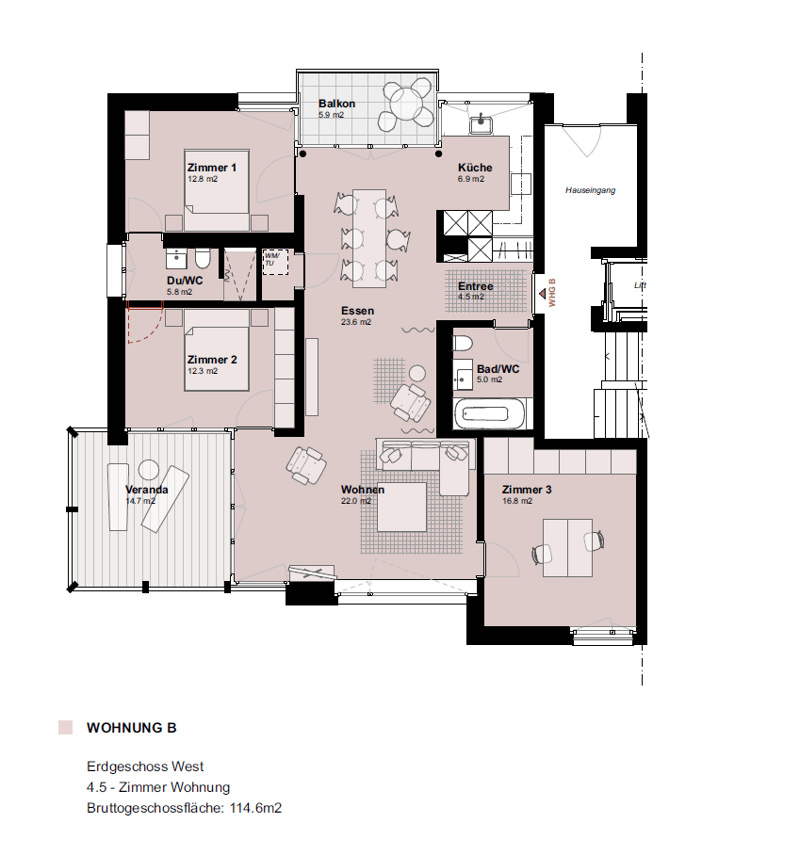 Neubau: 3.5- und 4.5-Zimmerwohnungen in modernem Mehrfamilienhaus (2)