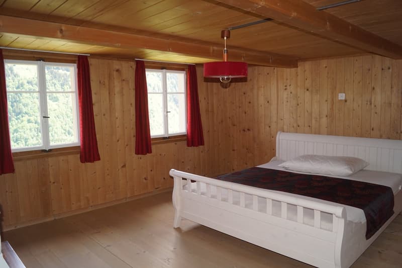 Bauernhaus mit zwei Stallbauten und Bergpanorama in Rabius (9)