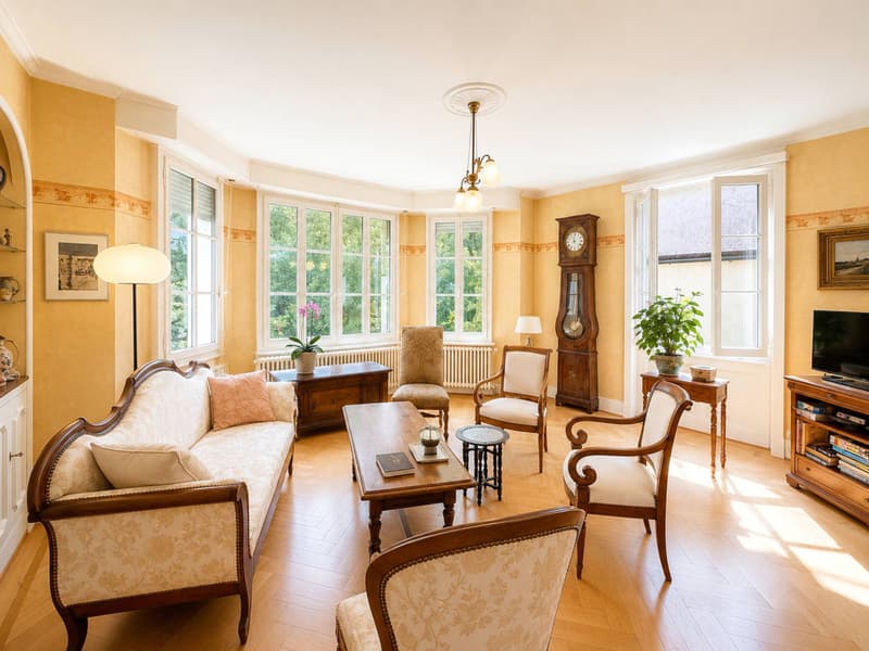 Maison individuelle avec jardin, centre-ville de Lausanne, vue dégagée (4)