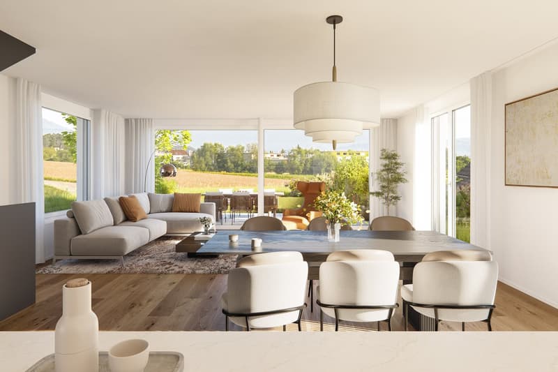 Visualisierung Einfamilienhaus (Erdgeschoss)