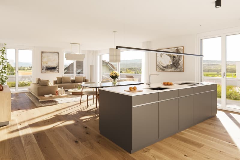 Visualisierung Attikawohnung (Haus B)