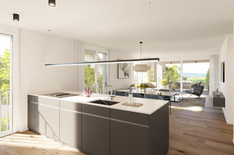 Visualisierung Etagenwohnung (Haus B)