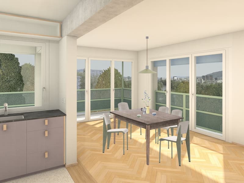 Wohnen mit Stil und Ausblick – 3.5-Zimmerwohnung an beliebter Lage in Zürich (2)