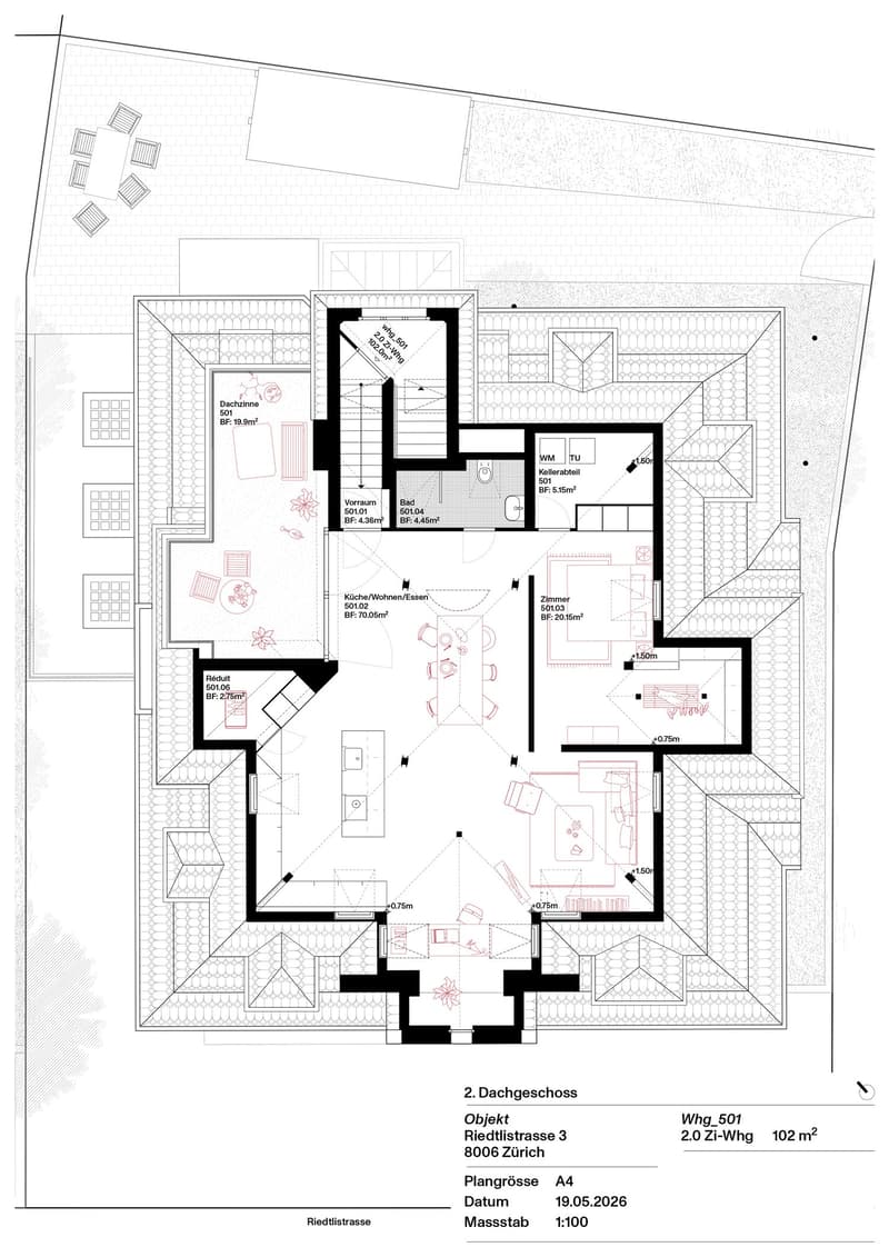 Grundriss Wohnung Nr. 501