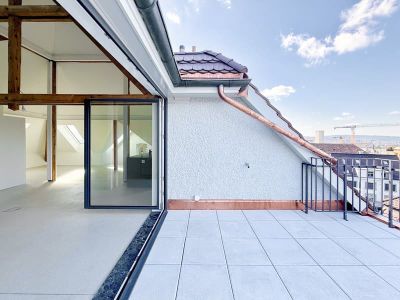 Exklusive Loftwohnung mit 20m2 Dachterrasse nähe Schaffhauserplatz (7)