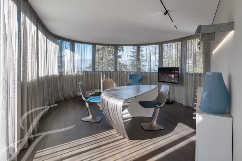 Panoramic view of the lake and contemporary interiors (2)