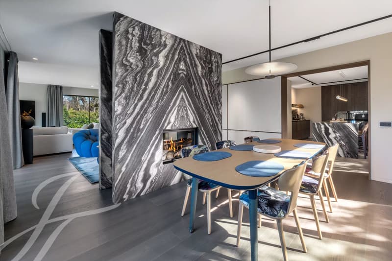 Panoramic view of the lake and contemporary interiors (3)