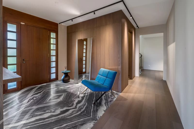 Panoramic view of the lake and contemporary interiors (2)