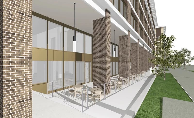 Arcade pour un restaurant dans un quartier d'envergure (2)