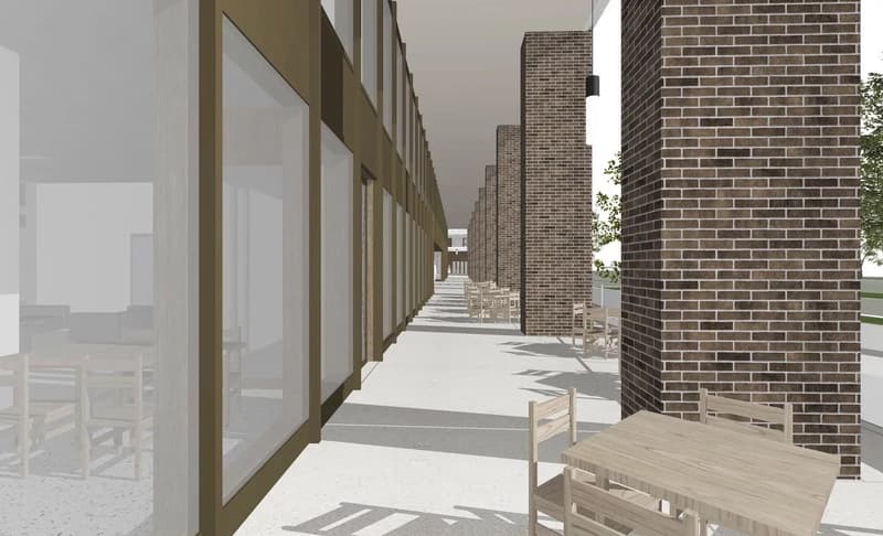 Arcade pour un restaurant dans un quartier d'envergure (3)