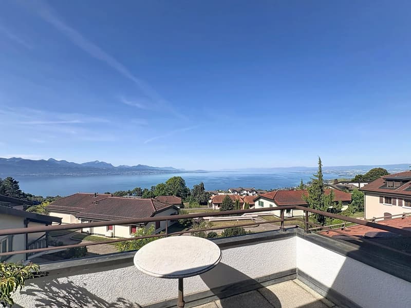 Appartement en attique de 135 m² avec vue imprenable sur le bassin lémanique (1)