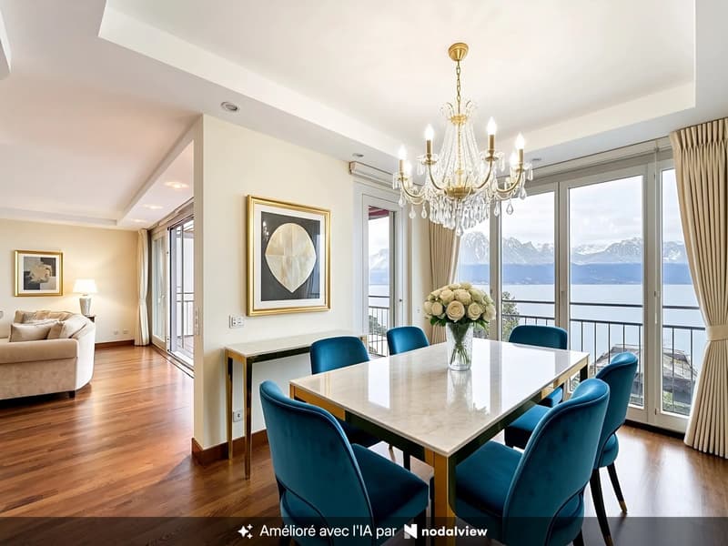 Magnifique 4,5 pcs avec vue panoramique sur le lac Léman (3)