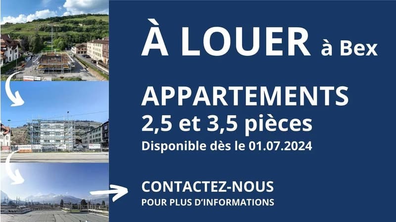 Appartements de 1.5 pièces à louer pour le 01.07.2024 à l'Avenue de la Gare 36 à Bex (1)