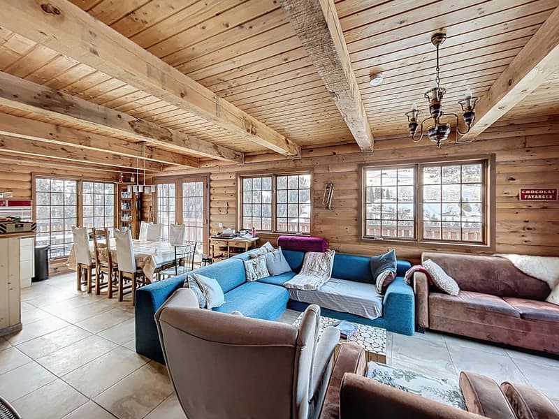 Chalet canadien en rondins avec deux appartements et vue imprenable (2)