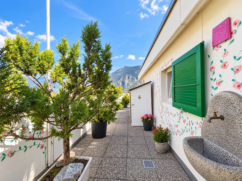 Sierre en panorama grand angle ? 4,5 pièces au 15e et dernier étage ! (13)