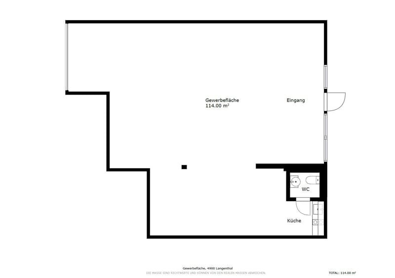 Büro-oder Gewerberäumlichkeit a 140m2 im Zentrum Bäregg, Langenthal zu vermieten (2)