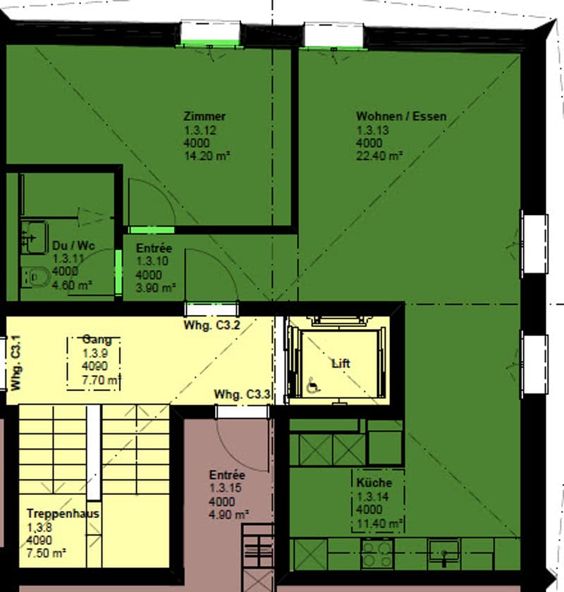 Moderne 2½ - Zimmer Dachwohnung (5)