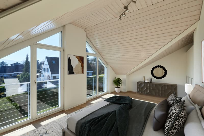 Zimmer mit Einbauschrank und elektrischem Rollladen
