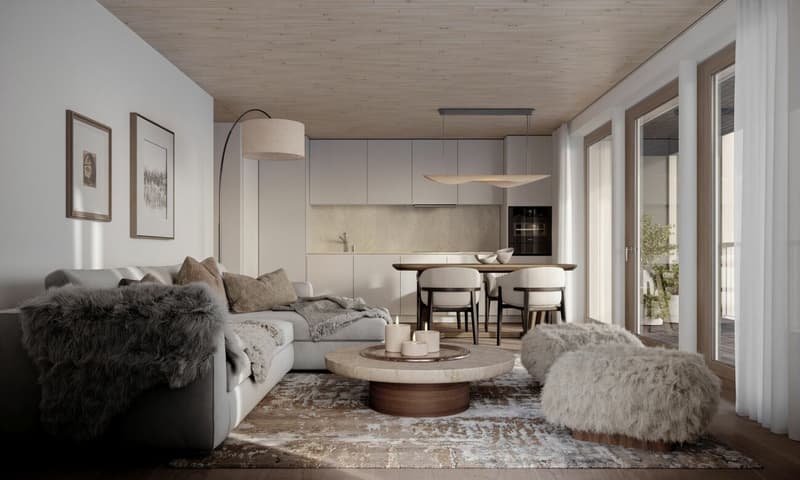 3.5 Zimmer-Erstwohnung Nr. 8 im 1. OG im Neubauprojekt "Tgiasa Granda" (2)