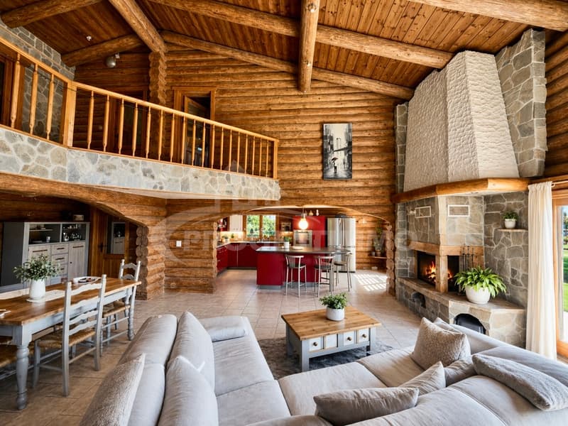 MAISON INDIVIDUELLE D'EXCEPTION EN RONDINS DE BOIS (2)
