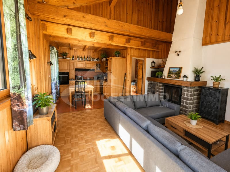 MAGNIFIQUE CHALET AUX VOLUMES EXCEPTIONNELS ET FORT POTENTIEL (4)