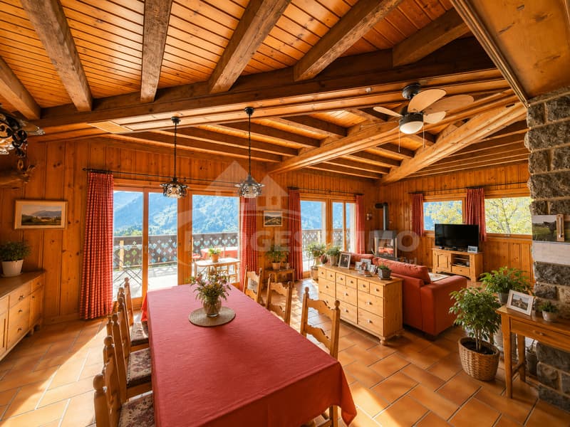 MAGNIFIQUE CHALET AUX VOLUMES EXCEPTIONNELS ET FORT POTENTIEL (2)