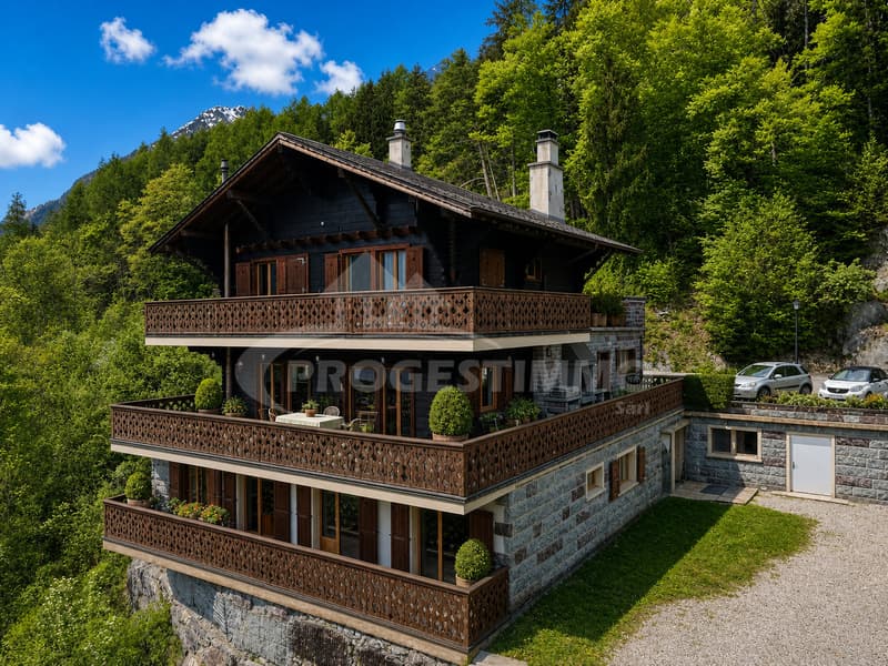 MAGNIFIQUE CHALET AUX VOLUMES EXCEPTIONNELS ET FORT POTENTIEL (1)