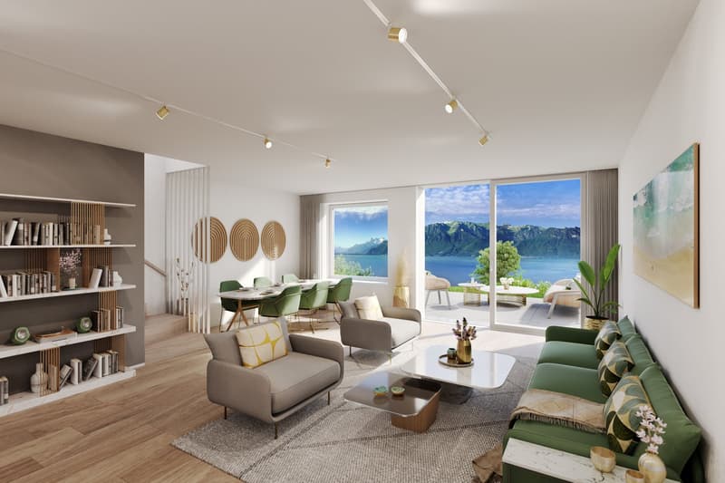 Proche Vevey, nouveau projet de 3 villas de 5.5 pces - vue panoramique (5)