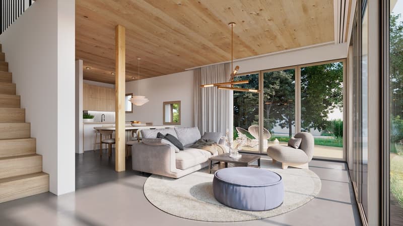 Villa Minergie 100% en ossature bois, jumelée, vente sur plan (4)
