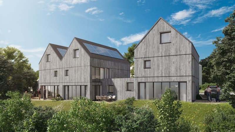Villa Minergie 100% en ossature bois, jumelée, vente sur plan (2)