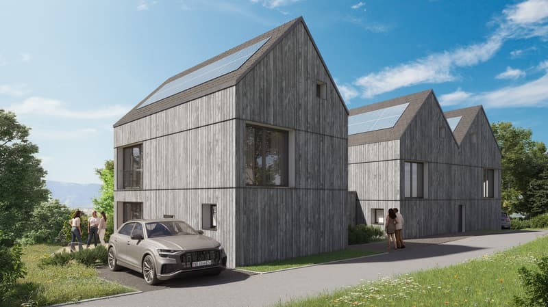 Villa Minergie 100% en ossature bois, jumelée, vente sur plan (3)