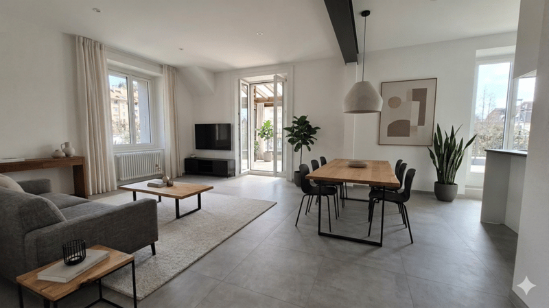 Splendide appartement de 2 pièces rénové avec grande terrasse et véranda (3)