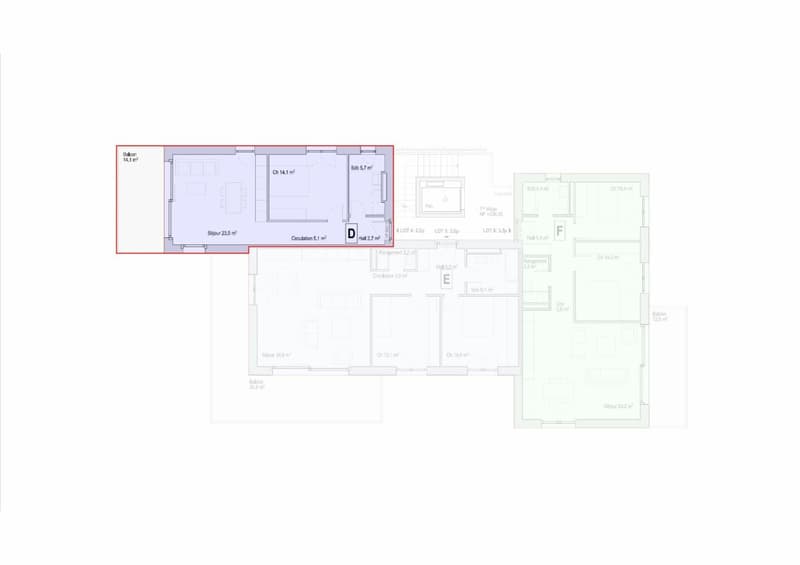 Les Carrels - Appartement de 2.5 pièces Lot 4/D (9)
