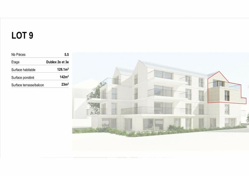 Les Carrels - Appartement Duplex 5.5 pièces Lot 9/J (8)