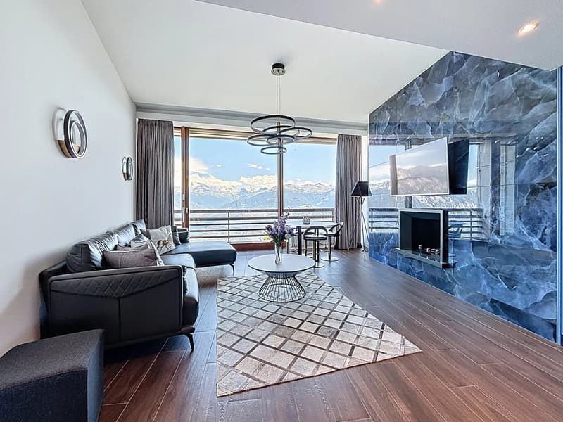 Deux magnifiques appartements de standing reliés avec une vue panoramique sur les Alpes (4)