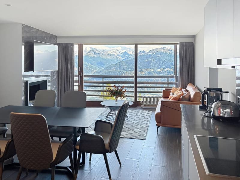 Deux magnifiques appartements de standing reliés avec une vue panoramique sur les Alpes (7)