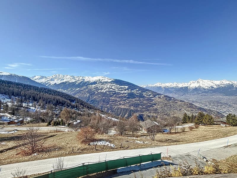 Vue panoramique et imprenable sur la Vallée et les montagnes