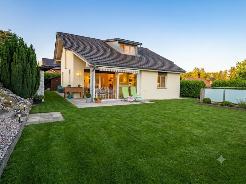 Magnifique villa individuelle au calme absolu avec géothermie à Domdidier (1)