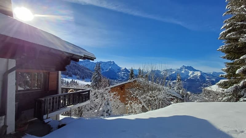 Chalet de 3 étages au Domaine de la résidence avec vue panoramique sur les Alpes. (24)