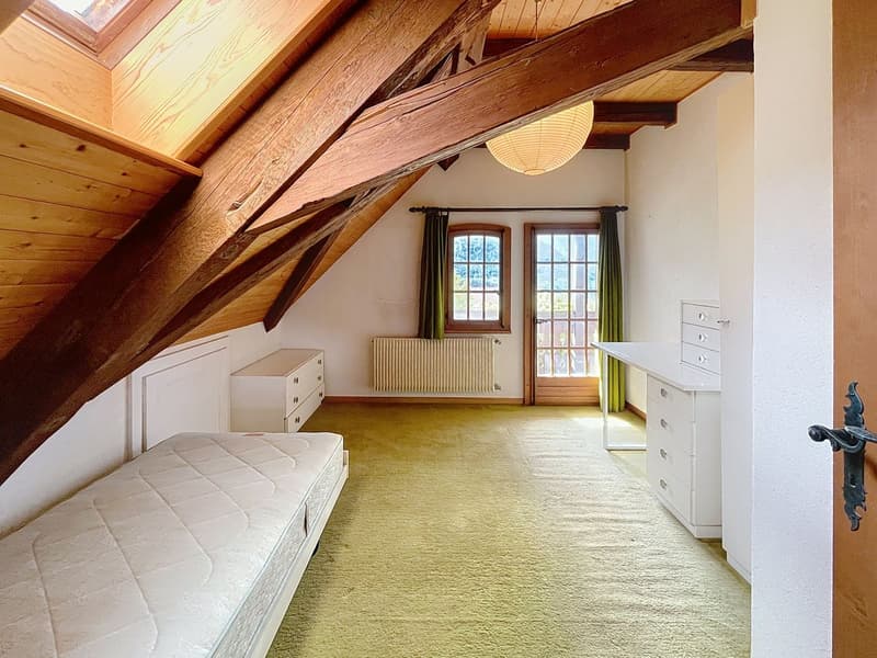 Appartement de 2 pces combles : Chambre