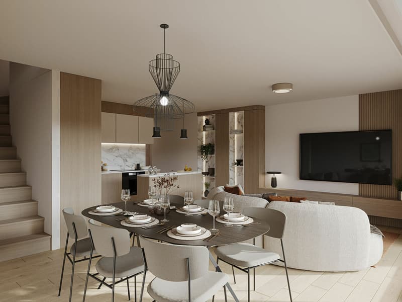 Spacieux 3,5 pces duplex Rez de jardins - Centre ville (5)