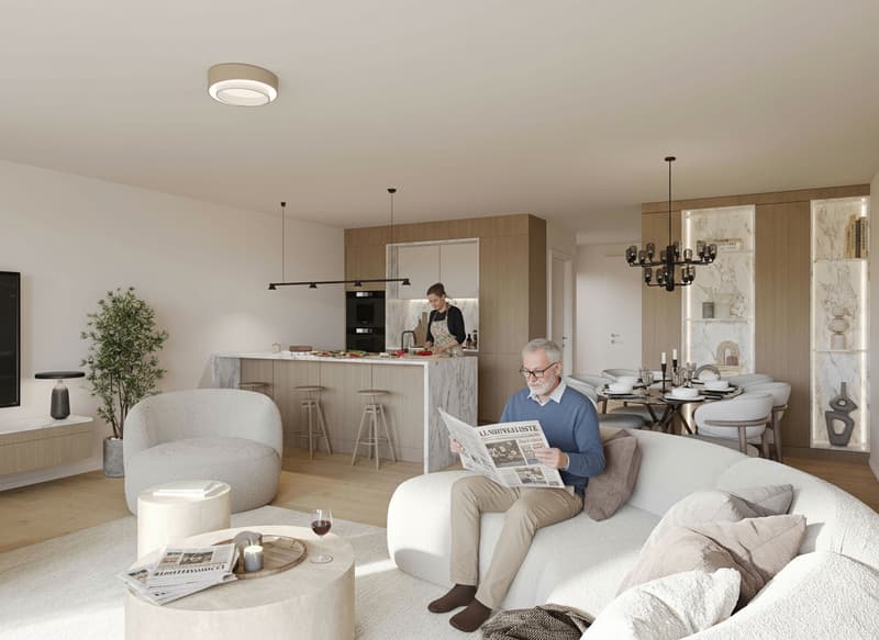 Spacieux 3,5 pces duplex Rez de jardins - Centre ville (4)