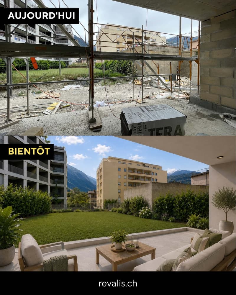 3,5 pièces duplex neuf au centre de Sierre - spacieux et urbain (5)