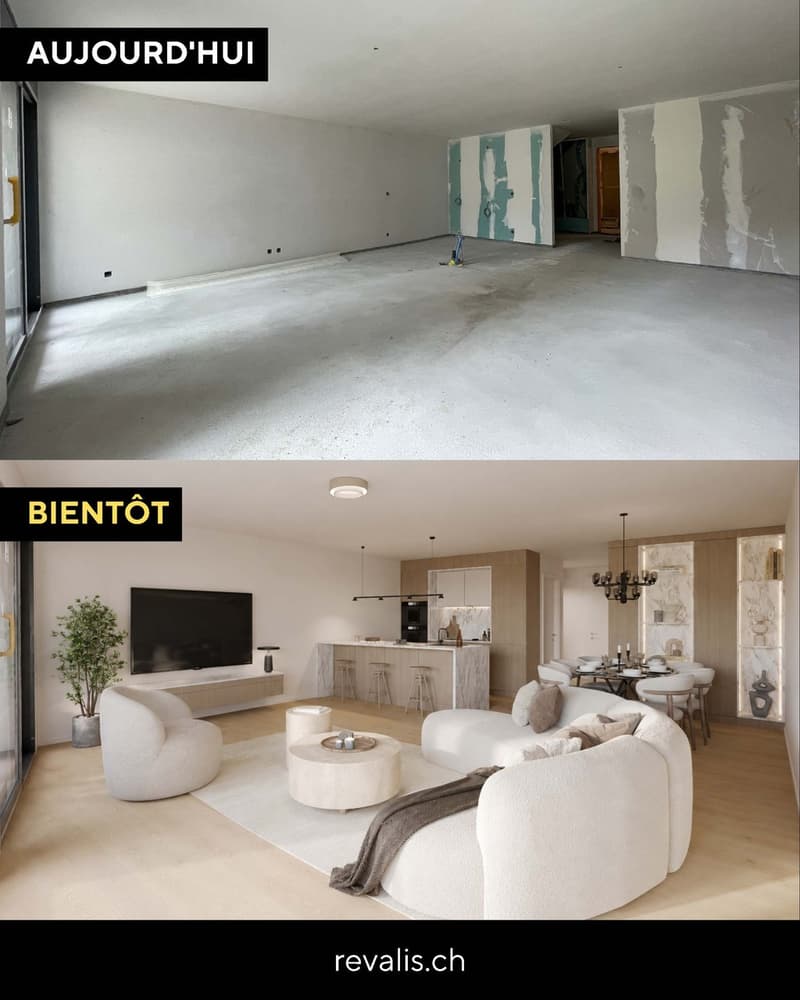 3,5 pièces duplex neuf au centre de Sierre - spacieux et urbain (6)