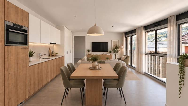 Magnifique appartement de 2.5 pièces neuf au centre-ville de Sierre (3)